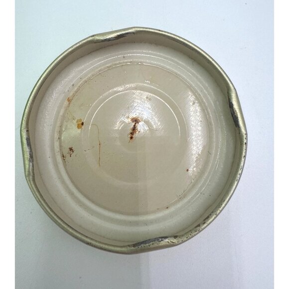 Vintage Embossed Green Glass Refrigerator Water Bottle Gold Metal Lid 32 Oz Lid - Picture 5 of 11